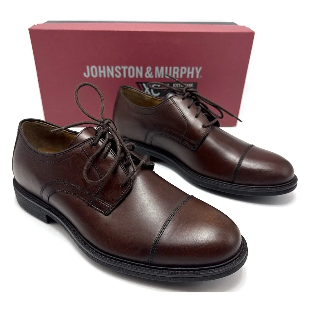 Johnston & Murphy XC4 Hollis Mens Size 7 M Cap Toe Dress Shoe Leather Waterproof